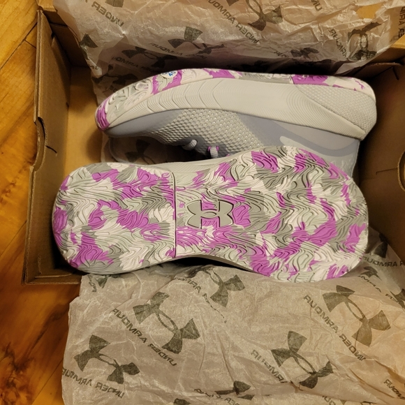 NWT Under Armour HOVR Breakthru Mod grey purple basketball shoes - Picture 6 of 6